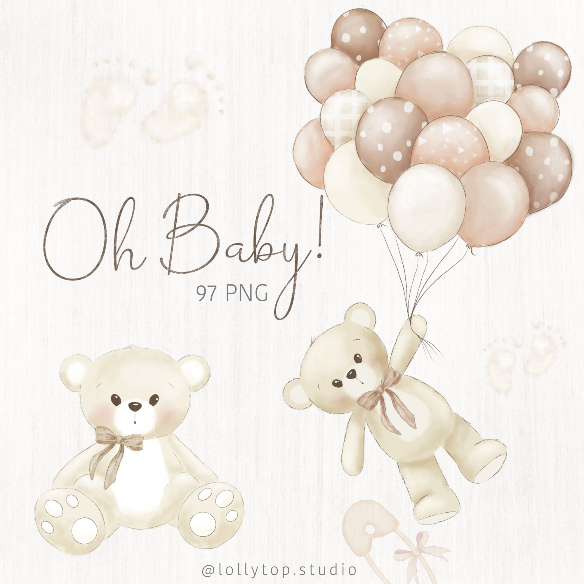 Oh Baby! Ursinho chá de bebê – Ilustrações
