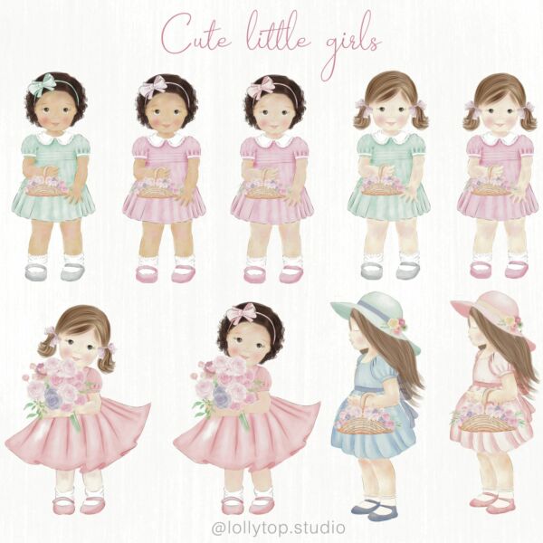 Cute Little dolls - Ilustrações - Image 3