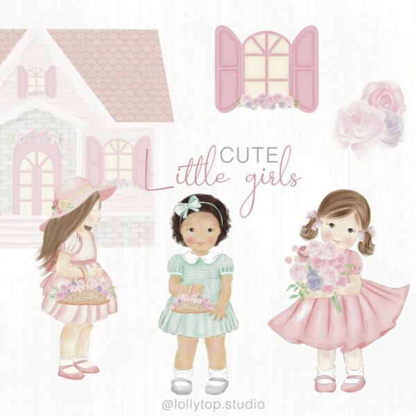 Cute Little dolls - Ilustrações