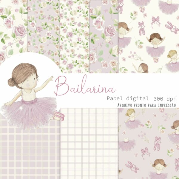 Bailarina - papéis digitais